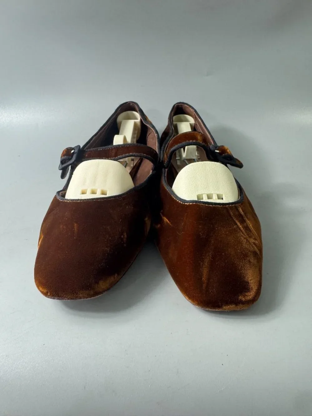 Loeffler Randall Dark Brown Velvet Ginger Mary Janes, Size 9 1/2